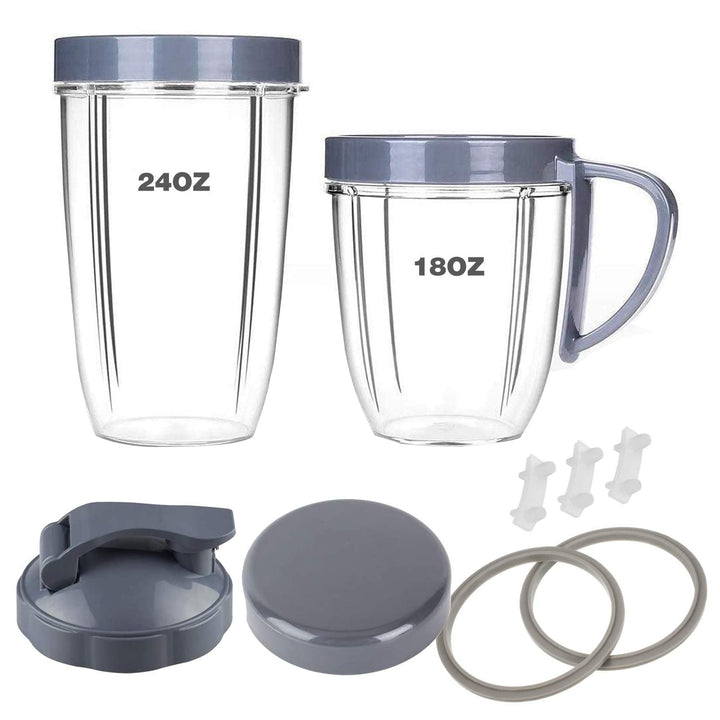 Mixer-teile, 510 ml / 680 ml Becher mit Lippen-Ring, Flip-Top to go Deckel, Frischhaltedeckel, Dicht