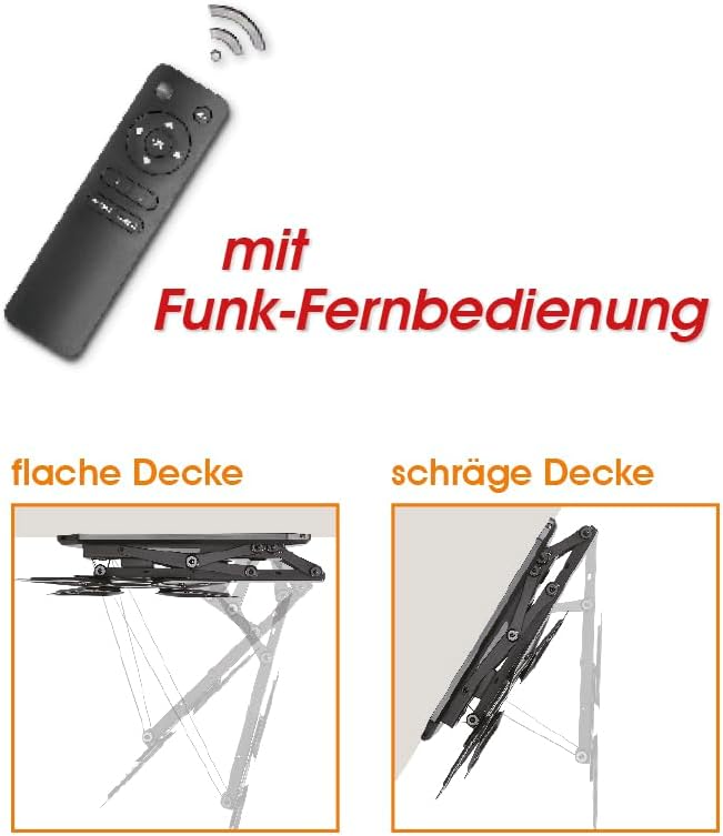 mywall HL40ML klappbare motorisierte Deckenhalterung für Flachbildschirme - Passend für 23" bis 55"