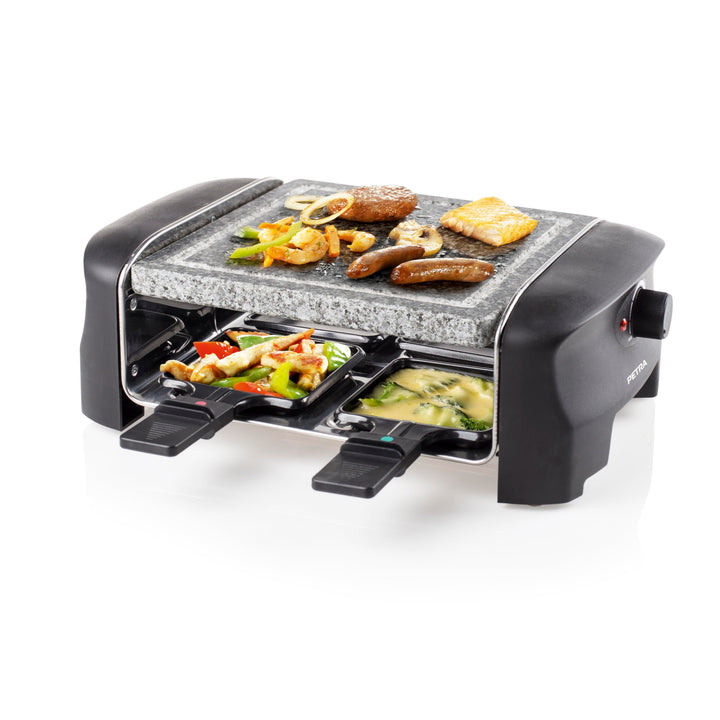 Princess Raclette Grill für bis zu 4 Personen - mit Steingrill und regelbarer Heizstufen, 600 Watt,