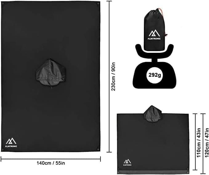 flintronic Wasserdichter Regenponcho, Leichter regenschutz Regencape, 3 in 1 wiederverwendbarer Rege