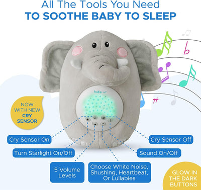 Spieluhr Baby Schrei-aktivierter Sensor Weisses Rauschen Spielzeug-Einschlafhilfe Babys-Elefant Soun