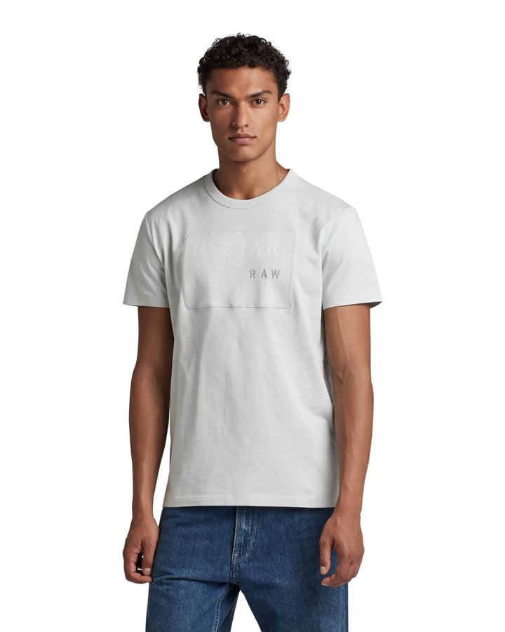 G-STAR RAW Herren Applique Multi Technique T-Shirts, Grau (Oyster Mushroom D22803-336-d607)