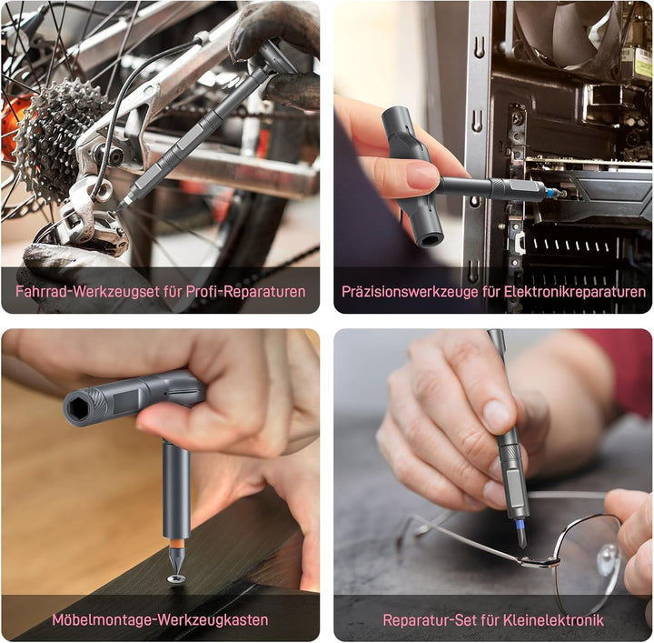 42 in 1 Präzisions Schraubendreher Set Magnetisch, Multi-Bit Reparatur Werkzeug für Laptop, Handy, S