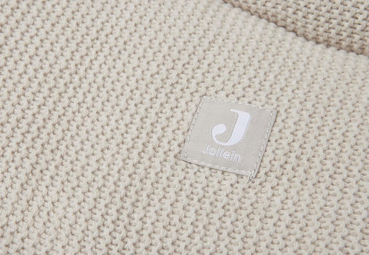 Jollein Krabbeldecke für Baby - Basic Knit, Nougat - Laufgittereinlage - Ø 95 cm - Spieldecke Baby -