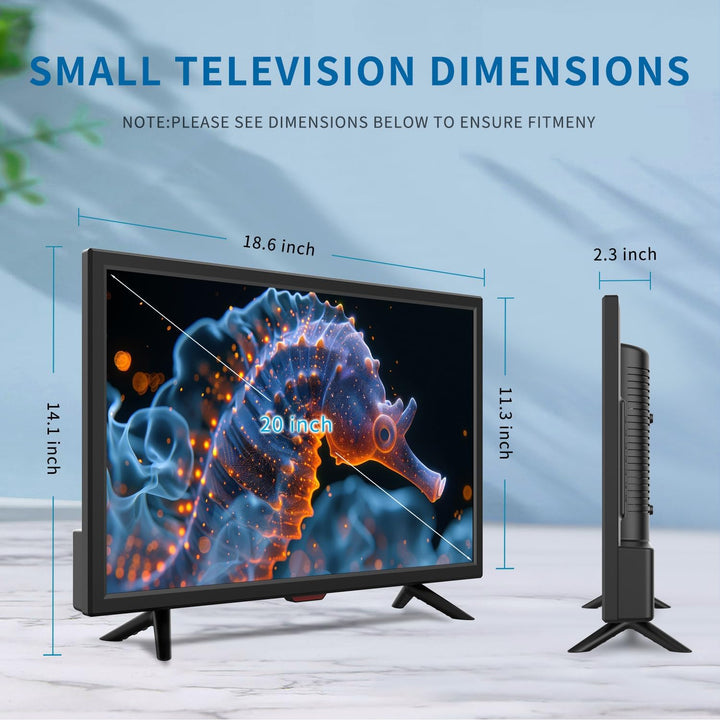 KCR 20 Zoll Freeview LED-Fernseher, integrierter digitaler DVB-T2 TV-Tuner, AV-Eingang, HDMI/VGA-Ein