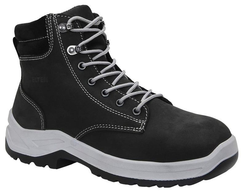 ELTEN Sicherheitsschuhe LILLY black Mid ESD S3, Damen, Lederschuh, robust, leicht, Schwarz, Stahlkap