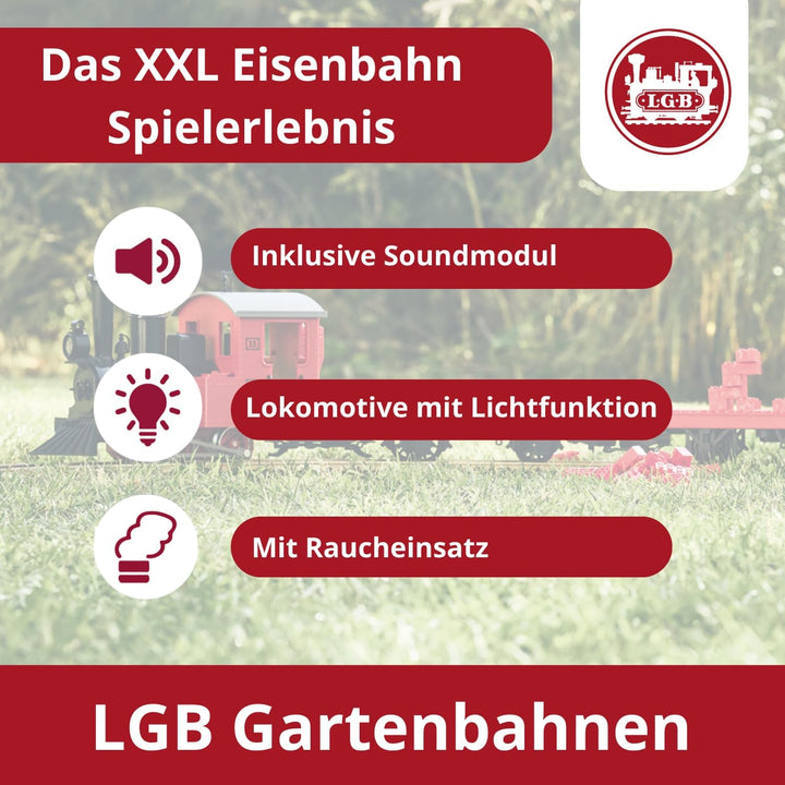 LGB 70307 Gartenbahn Starterset Personenzug– L70307, Gartenbahn-Modelleisenbahn, mit Lokomotive und