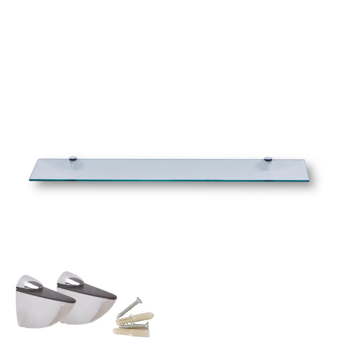 Euro Tische Glas Wandregal 70x17.8cm Badregal - Glas Regal für Badezimmer in verschiedenen Grössen -
