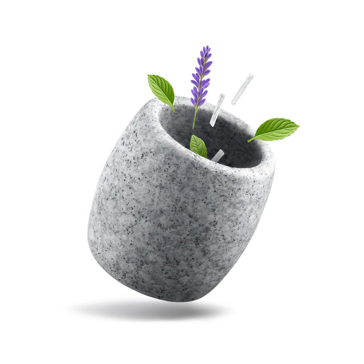 Verdampferschale Sauna aus Granit - 6,5 x 6,5 cm Sauna Ei für Mentholkristalle & Saunaöle - intensiv