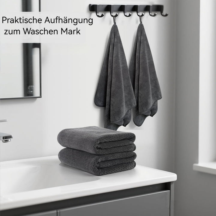 KinHwa 2er Pack Handtuch Haare, Mikrofaser Handtuch Haare, Flauschige Mikrofaser Handtücher, Microfa