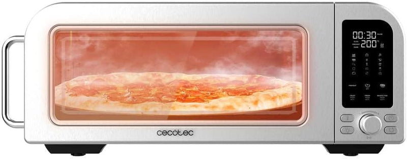 Cecotec Elektrischer Pizzaofen mit Fenster Fun Pizza&Co Forno Bravo. 2000W, Bis zu 400°C, 18L Kapazi