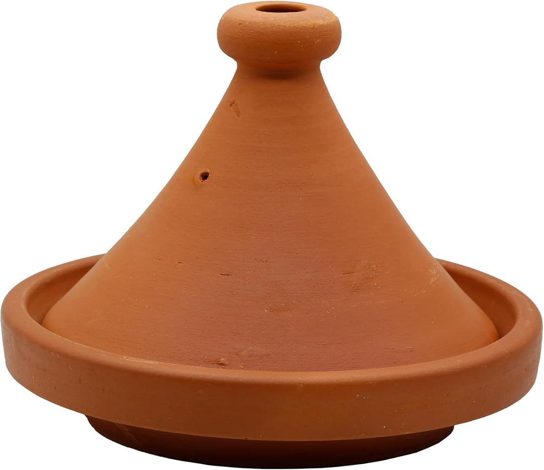 Tajine Schmortopf aus Ton – Marokkanisch Kochen für 1-2 Personen – Ø 25 cm Tagine unglasierter Garto