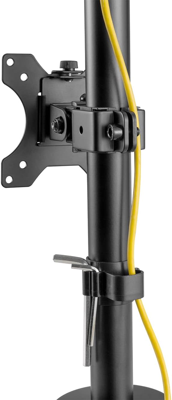 DIGITUS Monitorhalterung - Tischklemme - 2 Monitore - Vertikal - Bis 32 Zoll - VESA 75 und 100 - Sch