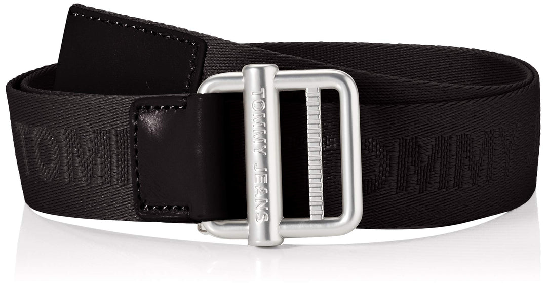 Tommy Jeans Herren TJM Essential Webbing Belt 3.5 Grtel, Black, 85 cm, 85 Schwarz