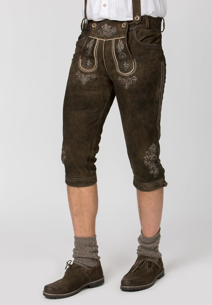 Stockerpoint Herren Trachtenlederhose Justin4 44 Bison Gespeckt, 44 Bison Gespeckt