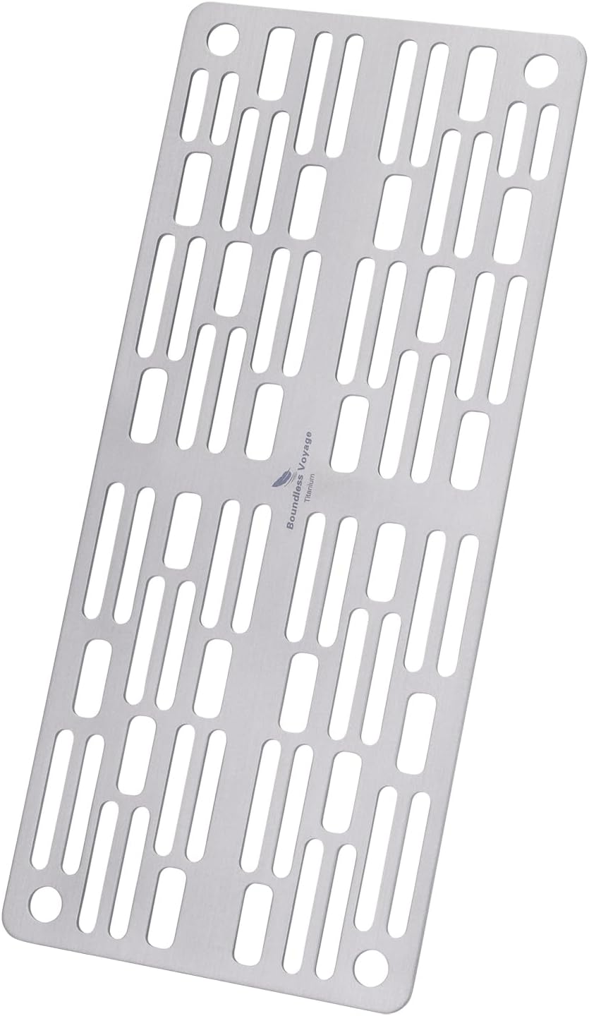 iBasingo Titan Grillrost Ultraleichtes Outdoor Grillzubehör für Camping, Wandern & Backpacking 2mm D