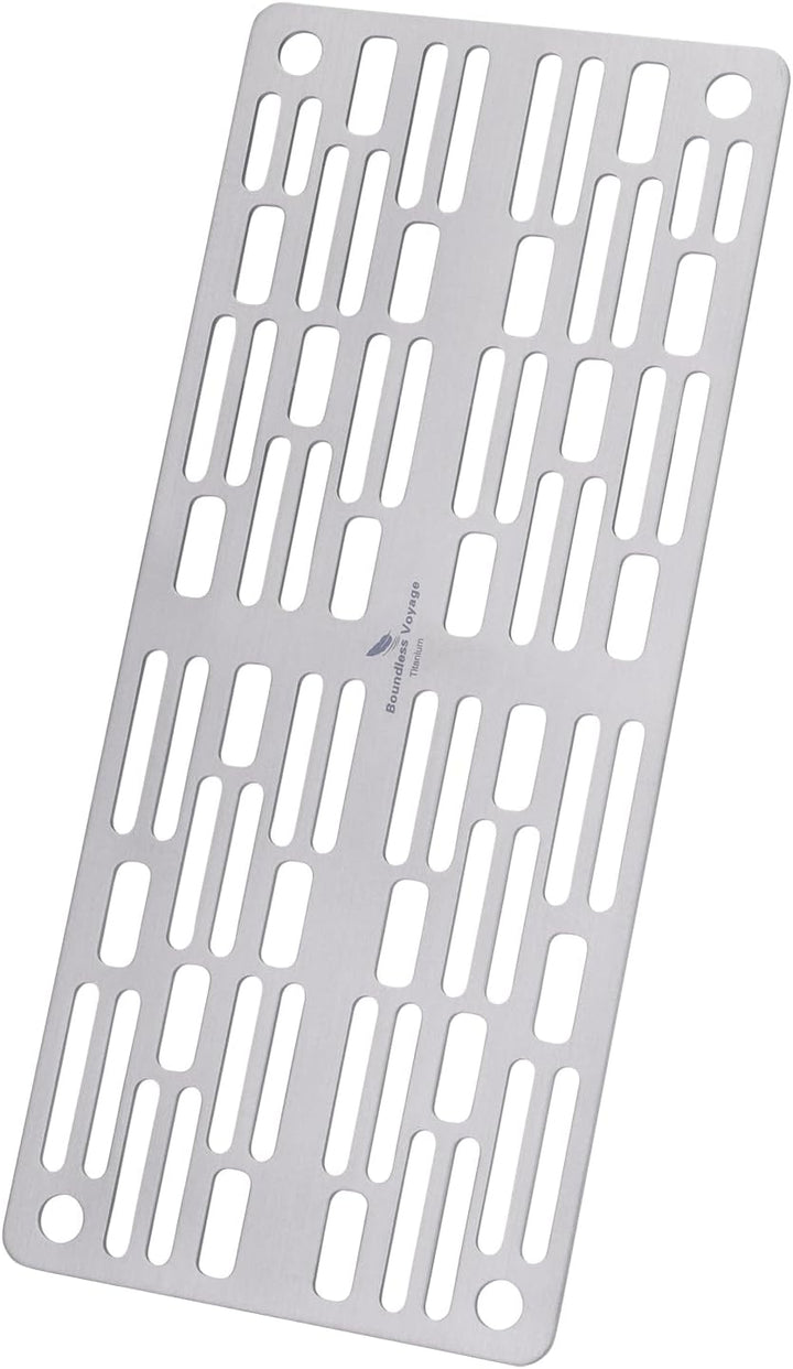 iBasingo Titan Grillrost Ultraleichtes Outdoor Grillzubehör für Camping, Wandern & Backpacking 2mm D