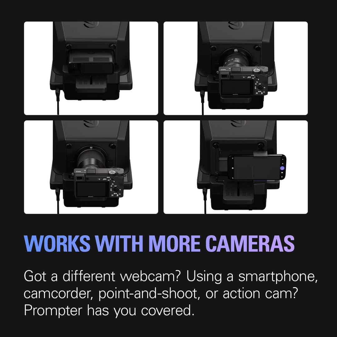 Elgato Prompter/Schwenkhalterung-Bundle – Premium-Teleprompter + Low Profile Arm, kompatibel: DSLR,