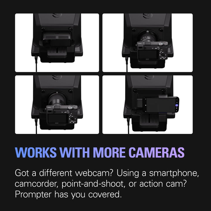 Elgato Prompter/Schwenkhalterung-Bundle – Premium-Teleprompter + Low Profile Arm, kompatibel: DSLR,