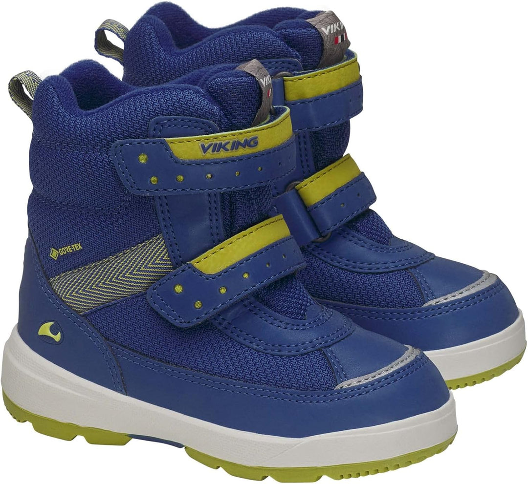 Viking Unisex Kinder Play High GTX R Warm Walking Shoe, Cobolt Lime