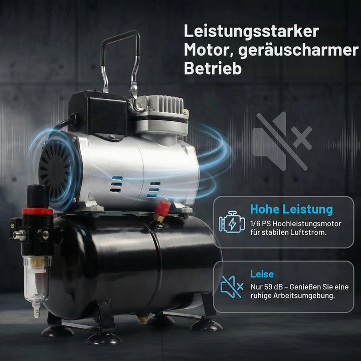 ABEST Airbrush Kompressor-Kit: Luftschlauch, Airbrush-Halter, Minifilter, Double-Action-Mechanismus