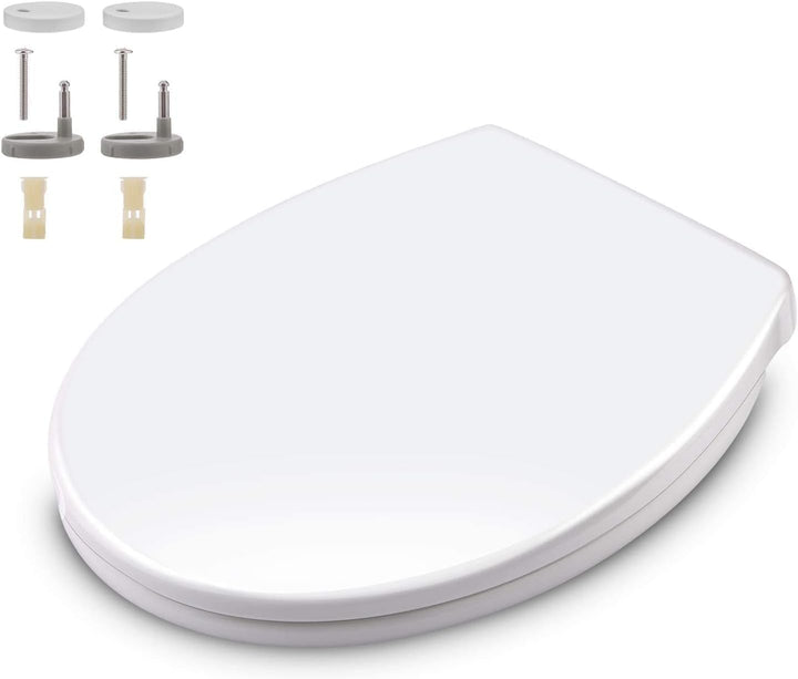 Himimi Toilettendeckel Oval Klodeckel mit Quick-Release-Funktion, Absenkautomatik und Justierbaren E