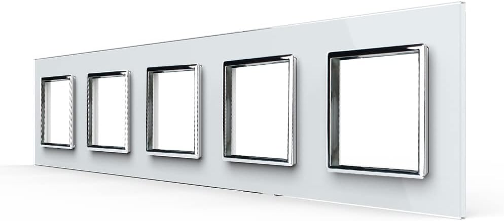 LIVOLO Glas Touch Lichtschalter Funkschalter Steckdosen Wechselschalter uvm in weiss (Nur Rahmen: VL