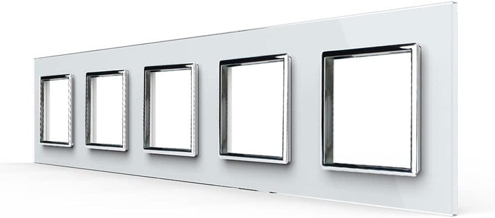 LIVOLO Glas Touch Lichtschalter Funkschalter Steckdosen Wechselschalter uvm in weiss (Nur Rahmen: VL