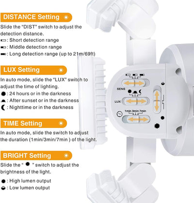 SOLLA led strahler mit bewegungsmelder, 40 W 3000LM Superhell LED Fluter Aussen, IP65 Wasserdicht PI