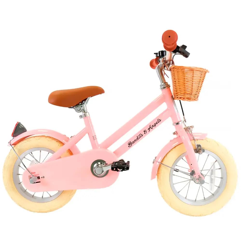 Bandits and Angels Kinderfahrrad Retro Rider 12 Zoll Rosa, Rosa