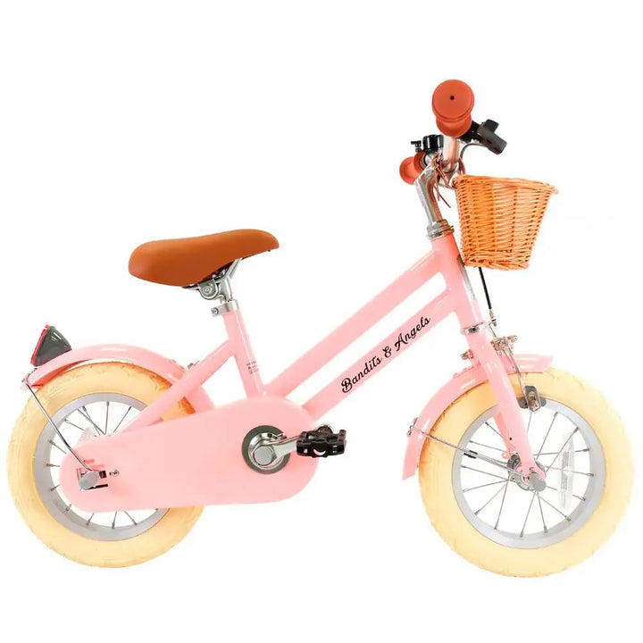 Bandits and Angels Kinderfahrrad Retro Rider 12 Zoll Rosa, Rosa