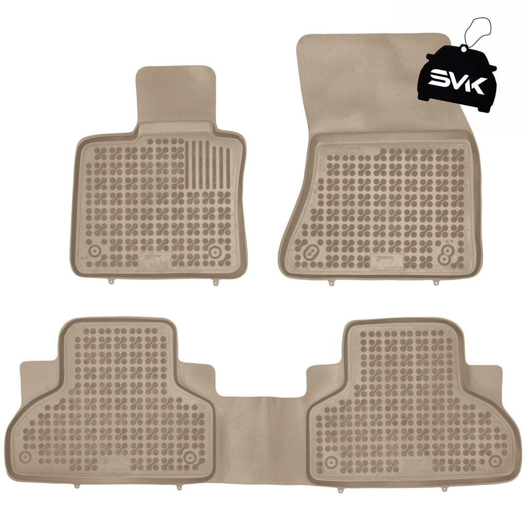 SMK Beige Auto fussmatten gummimatten passt für BMW X5 F15 2013-2018 fussmatten Auto für alle Jahres