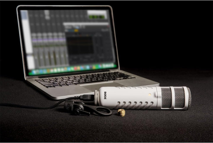 Rode Podcaster USB-Sprechermikrofon mit keepdrum MS090B Mikrofon-Spinne Schwarz