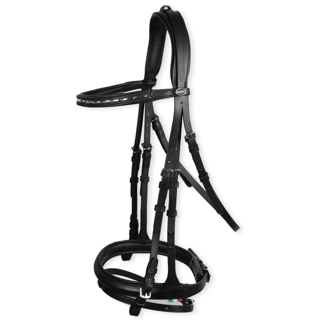Horses Leder Trense Trieste Schwarz Full, Schwarz Full