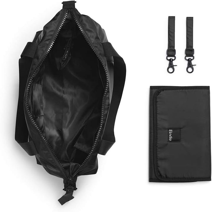 Elodie Details Wickeltaschen Soft Shell mit Schnallen und Wickelunterlage L Brilliant Black, L Brill
