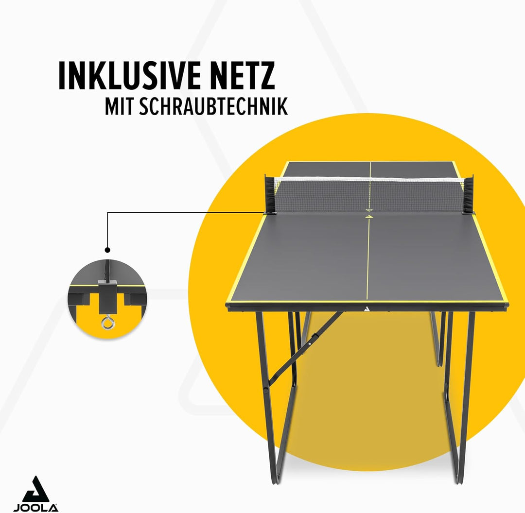 JOOLA Midsize Tischtennisplatte, Freizeittisch, Tischtennistisch inklusive Tischtennisnetz Single DA