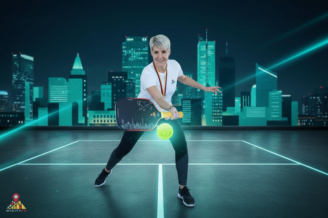 Pickleball-Schläger The Governor Berlin, USAP Zertifiziert, 42 cm, Rohkohlefaser + Fiberglas, 237-24