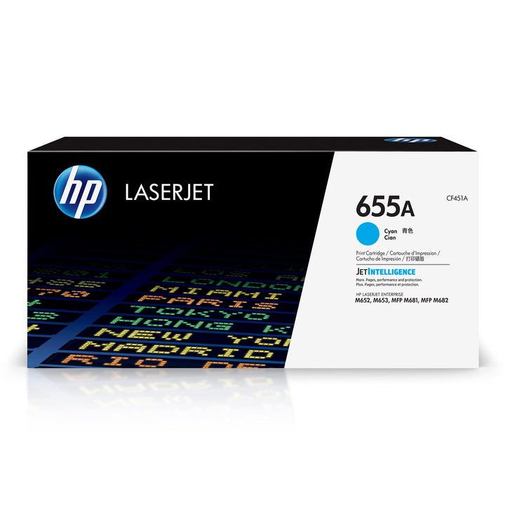 HP 655A (CF451A) Blau Original Toner für HP Color LaserJet Enterprise M652, M653, M681, M682