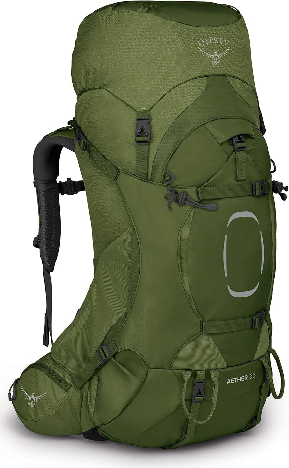 Osprey Aether 55 Trekkingrucksack für Männer Garlic Mustard Green L-XL, Garlic Mustard Green L-XL
