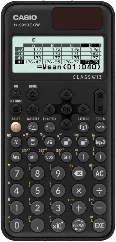 CALCUSO Sparpaket: Casio FX-991DE CW ClassWiz technisch-wissenschaftlicher Schulrechner + WYNGS Schu