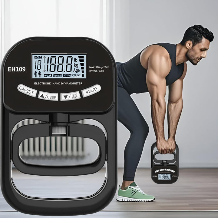 Digitaler Handkraftmessgerät,180KG Grip Strength Tester,Hand Dynamometer Schwarz,Elektronischer Grif