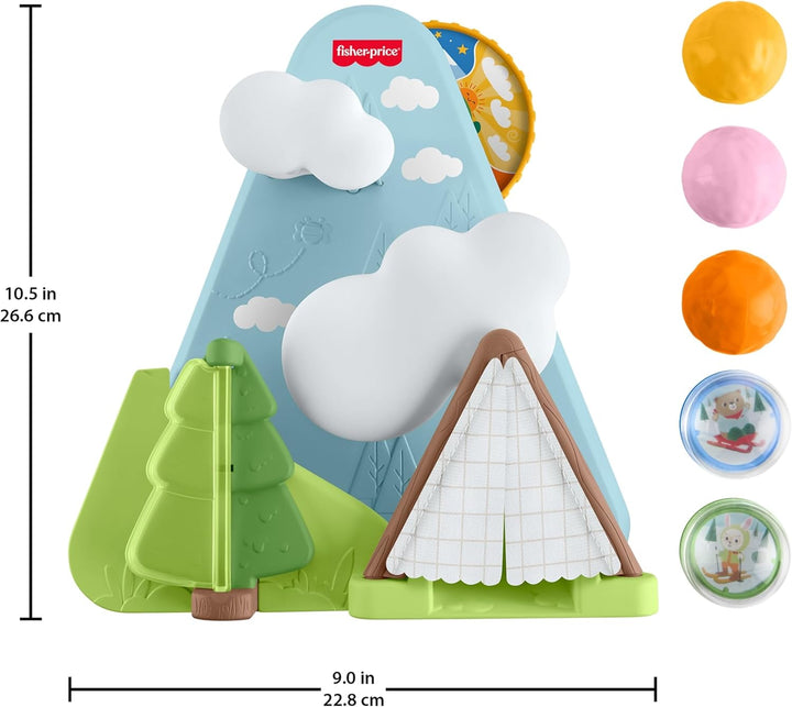 Fisher-Price Babyspielzeug Camping-Freunde Kullerberg, Aktivitätsspielzeug zum Hinterherkrabbeln für