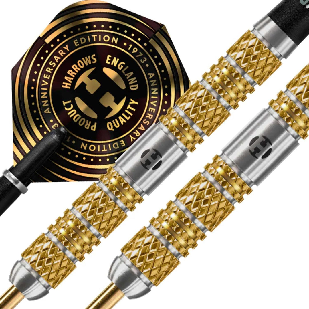 Harrows Steel Darts Atlantis 50 Years Golden Anniversary Edition 95% Tungsten Steeltip Dart Steeldar