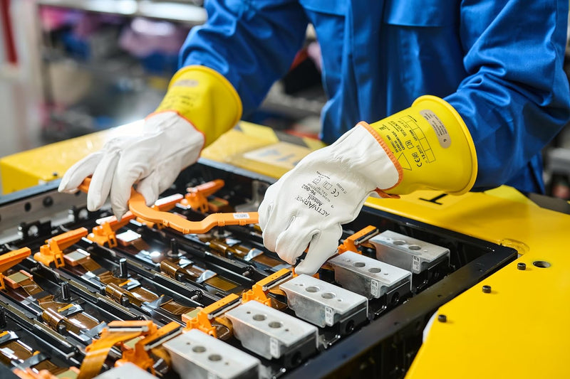 Ansell ActivArmr Elektriker-Schutzhandschuhe, Elektroschutz Klass 0 (1000V), Elektrisch Isolierende
