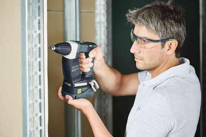 Festool Akku-Bauschrauber DWC 18-4500 Basic DURADRIVE (mit Magazinvorsatz, Tiefenanschlag, Gerüsthak
