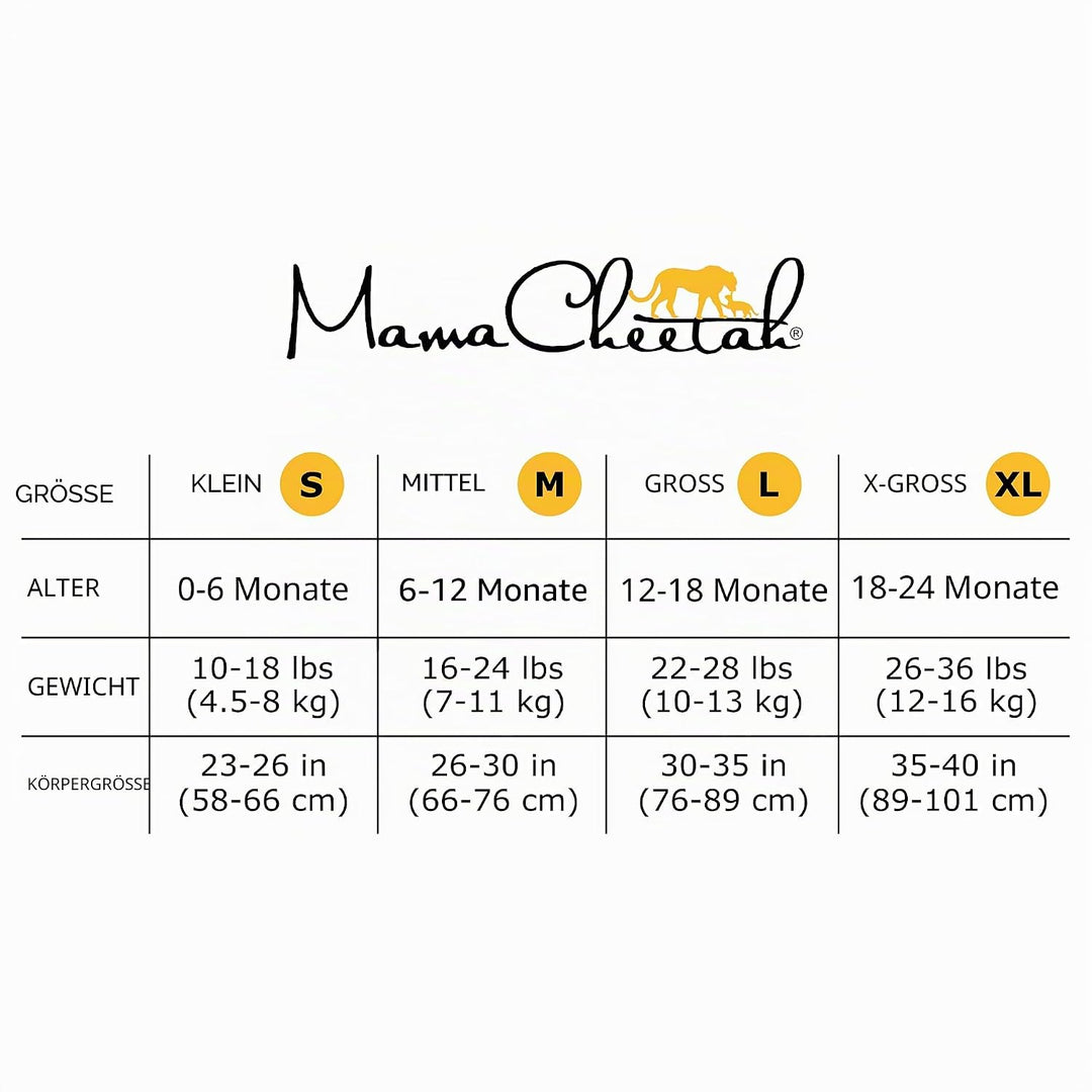 Mama Cheetah Baby Schlafsack, Bio-Baumwolle, Tragbare Babydecke, Schlafsack mit 2-Wege-Reissverschlu