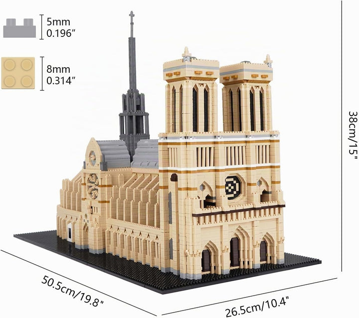 LULUFUN Building Blocks Set Notre Dame de Paris World-Famous Architecture Building Set Mini Building