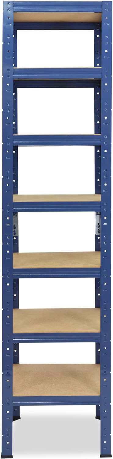 shelfplaza® 180x30x30cm Home Schwerlastregal blau/Metallregal mit 7 Böden/Kellerregal Metall, Garage