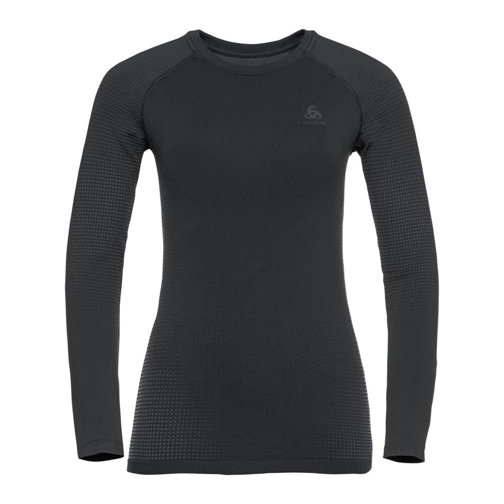 Odlo Damen Performance Warm Eco_196191 Funktionsunterwäsche Langarm Shirt XS Black - New Odlo Graphi
