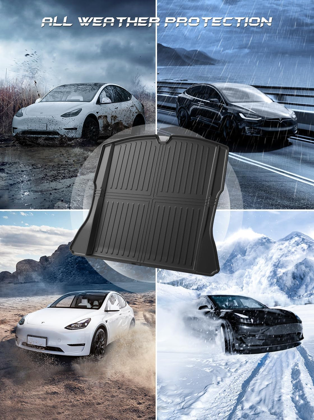 Kofferraummatte für Tesla Model 3 2024 2025, aus TPE, auch für Tesla Model 3 Highland geeignet, Abri